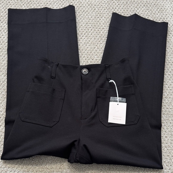 LC Lauren Conrad Super High Waisted Wide Leg Crop Pants - Picture 7 of 12